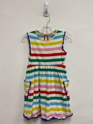 Mini Boden SIZE 6/7 White Primary Colors Stripes Sleeveless Girl's Dress |  eBay