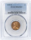 1935-S PCGS MS65 RD Lincoln Wheat Penny Gem Uncirculated