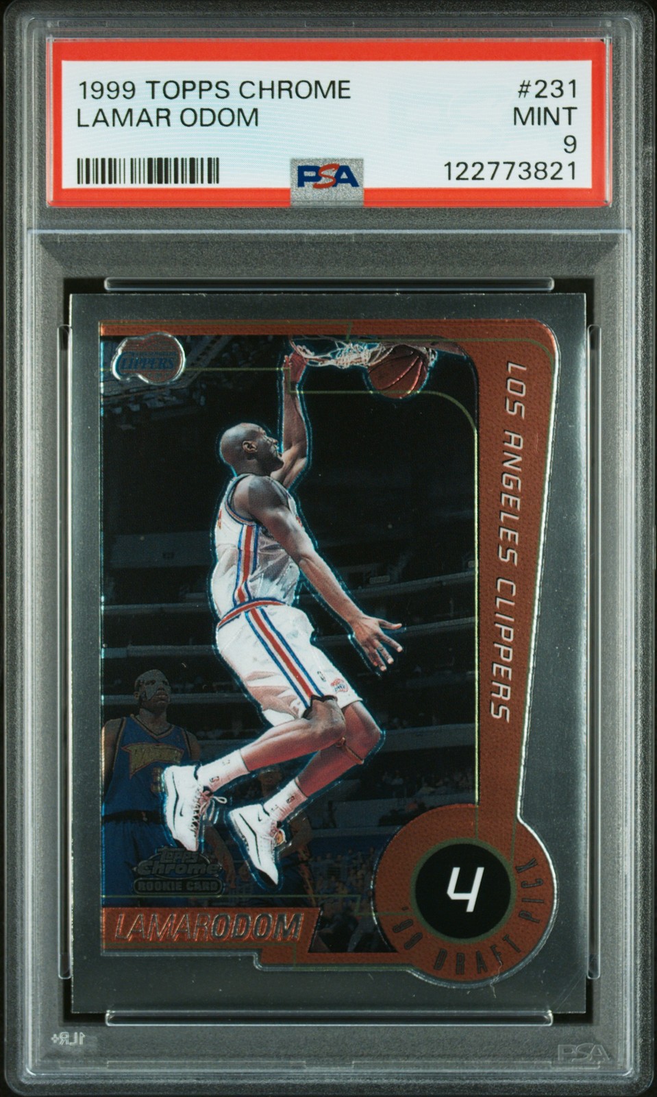 1999 TOPPS CHROME #231 LAMAR ODOM PSA 9