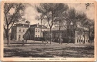 Postcard Colorado Montrose Public School Playground Swings Albertype 1940s V195