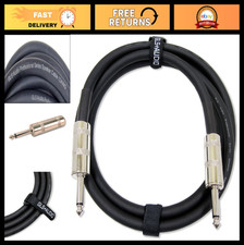 12 AWG 1/4" to 1/4" Speaker Cable - 6 Ft Professional Bass/Guitar Amp Cable - Bl