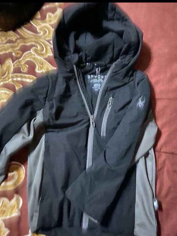 Spyder youth Modeling Full Zip Hooded Jacket Black Xs
