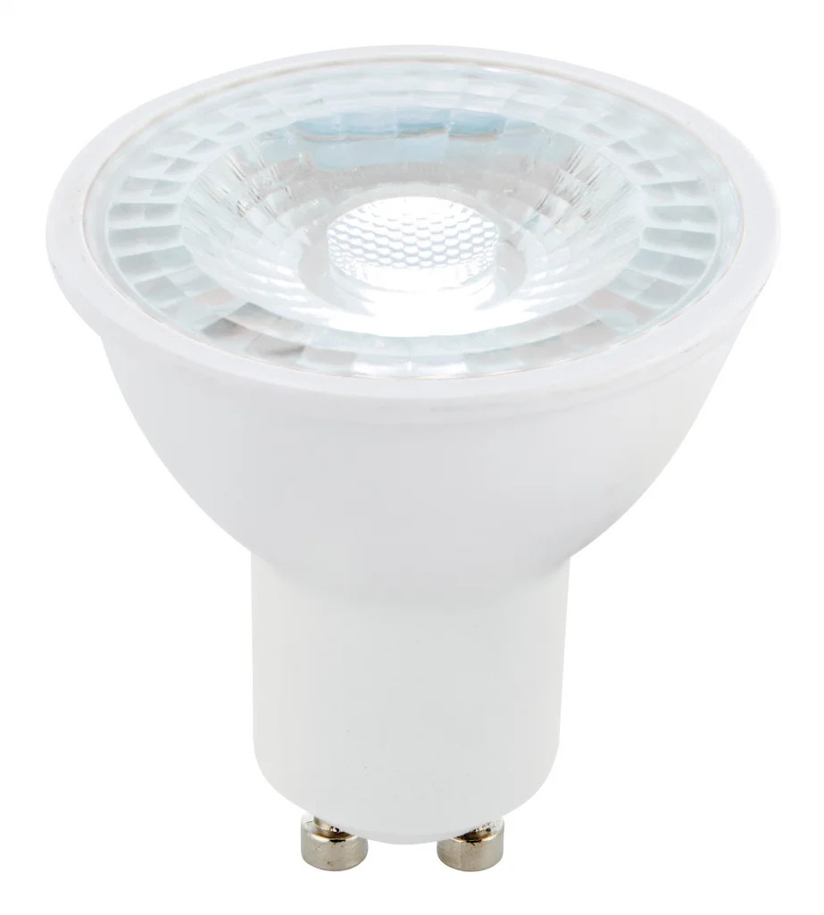 White 6w SMD LED GU10 Bulb 6000K Dimmable 470lm 38° Beam Saxby 78864