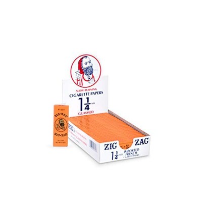 Zig-Zag Rolling Papers  - 1 1/4 French Orange  - 24 Booklets with 32 Papers each