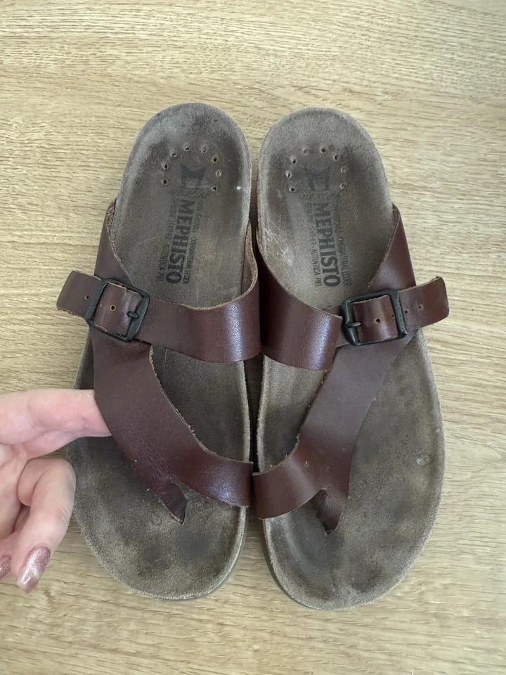 Sandalia de cuero genuino talla 37 marca Mephisto Foto 2 de 4