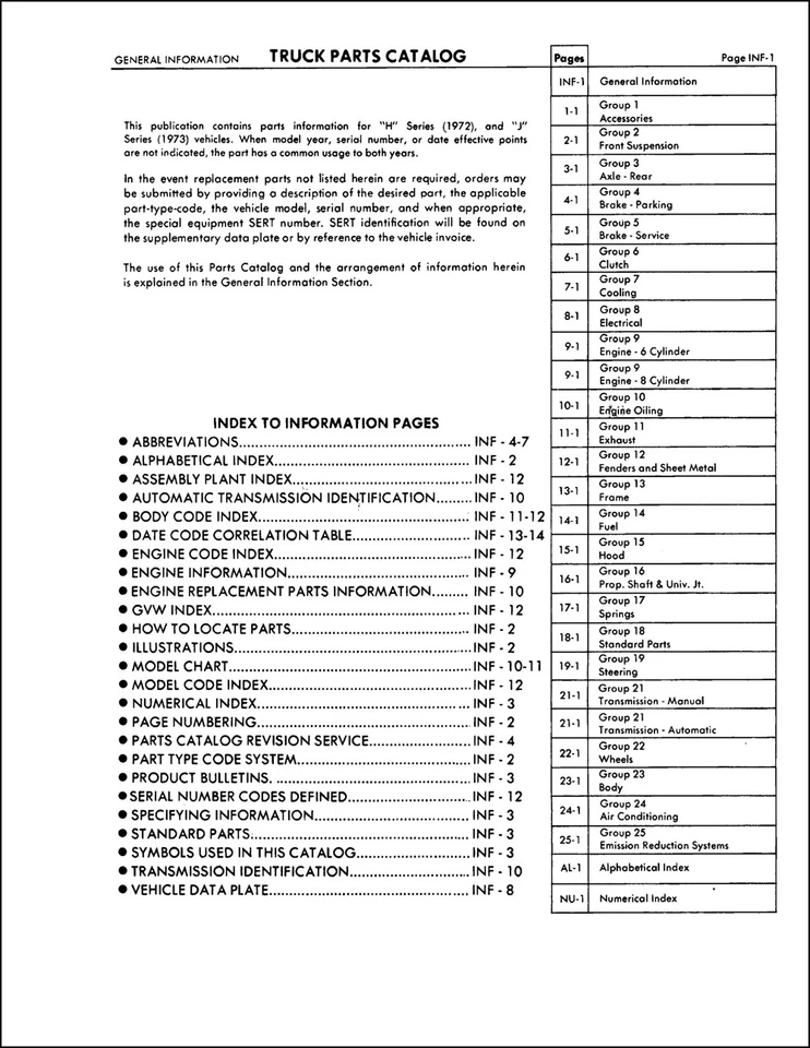 Catalogo Parti Camion Dodge 1972-1973 Pickup Power Wagon Van Big Horn - Immagine 2 di 4