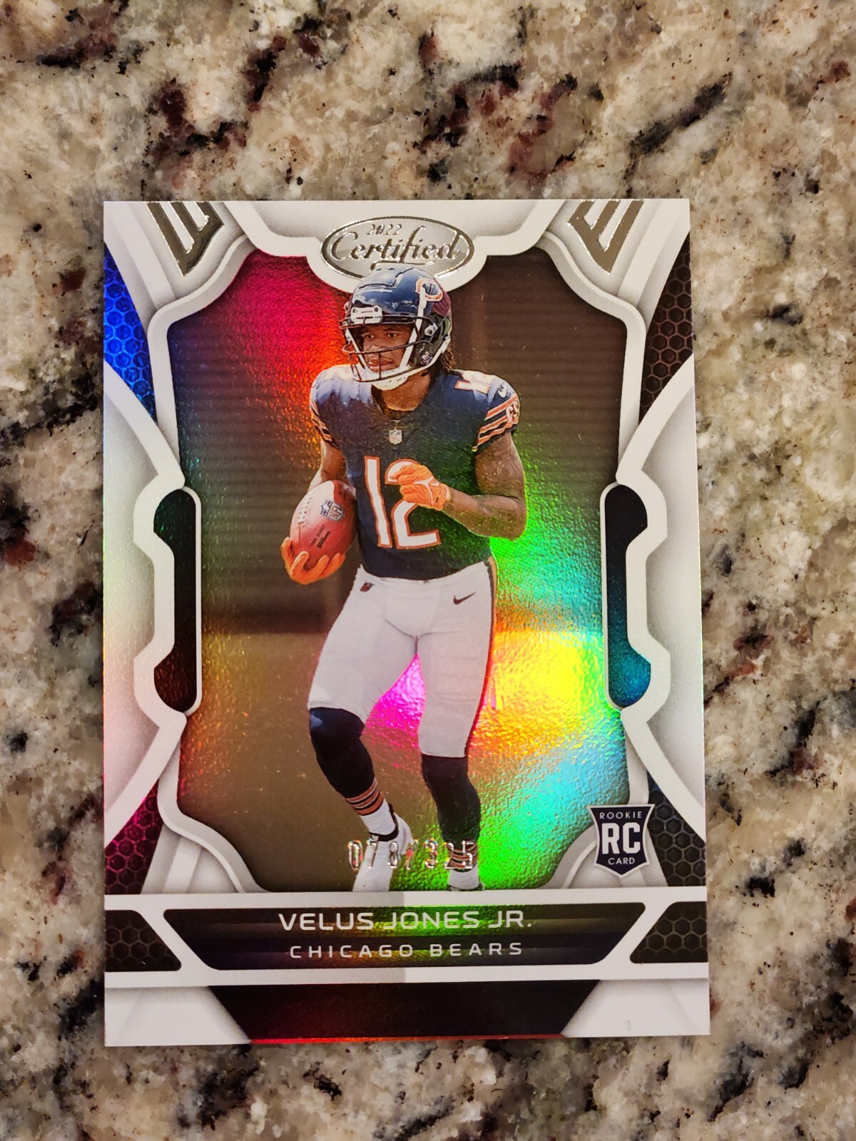 2022 Certified Rookies Mirror /325 Velus Jones Jr #131 Rookie RC