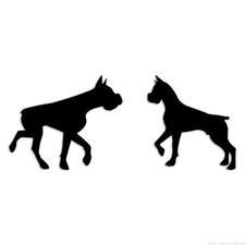 Boxer Dog - Decal Sticker - Multiple Colors  Sizes - ebn6135