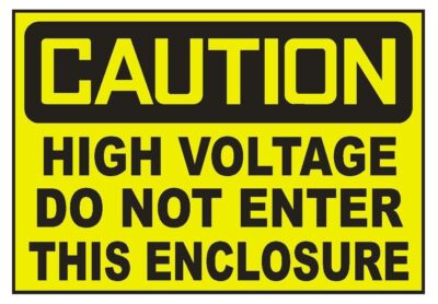 Caution High Voltage Do Not Enter Sticker Safety Decal Sign D710