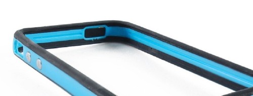 Contorno Silicone Paraurti Blu Bordo Nero Per Apple IPHONE 4/4G/4S - Foto 7 di 24