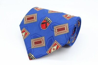 Linea Uno Herren Krawatte 147cm * 10cm 100% Polyester Blau Muster #533