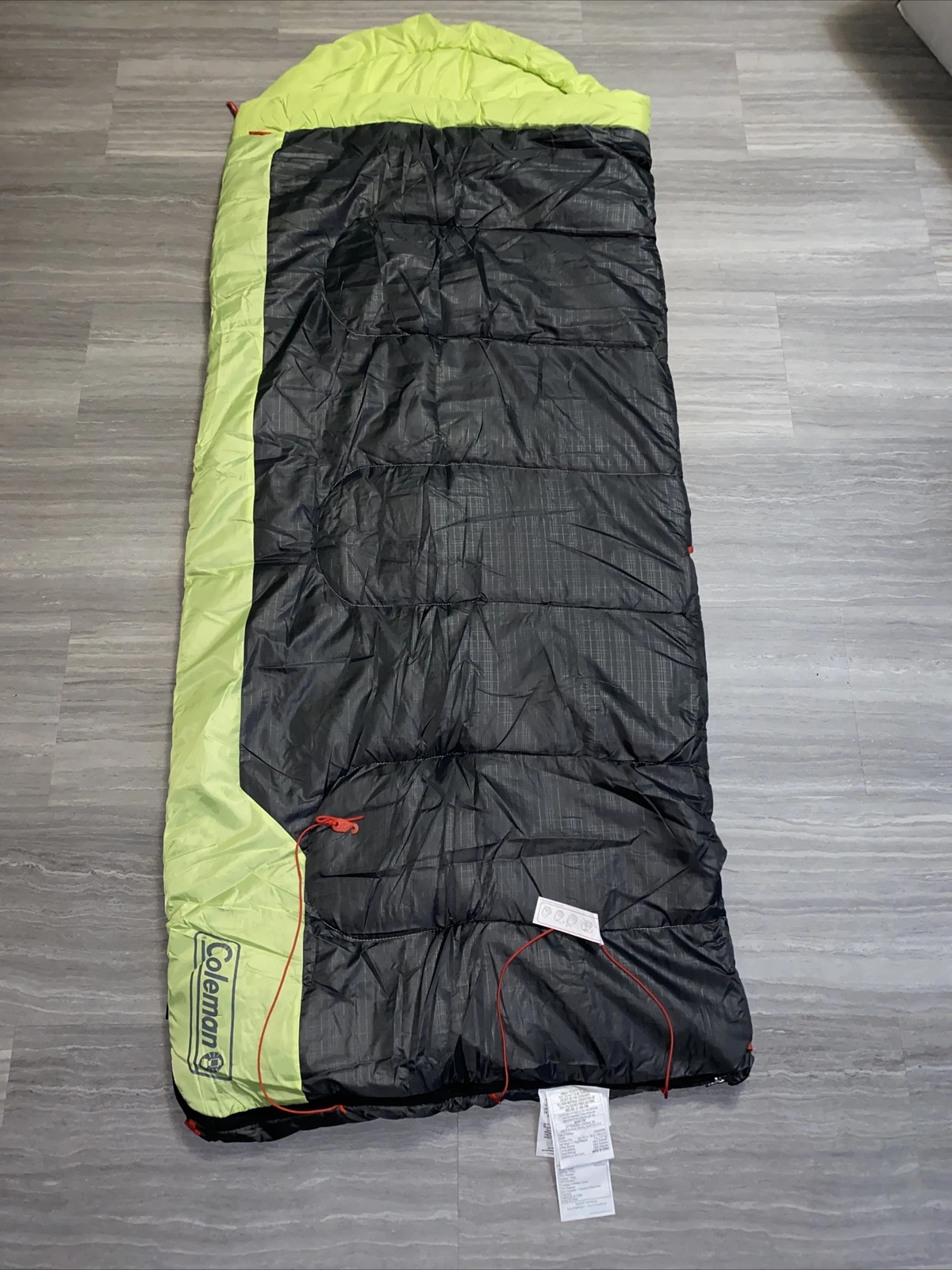 Coleman Comfort Cuff Sleeping Bag, Polyester Lined 33”x82” Rollable Compact