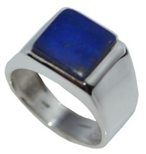 Sterling SILVER Blue Lapis Lazuli Mens Ring 925 Genuine Gems Jewellery All Sizes