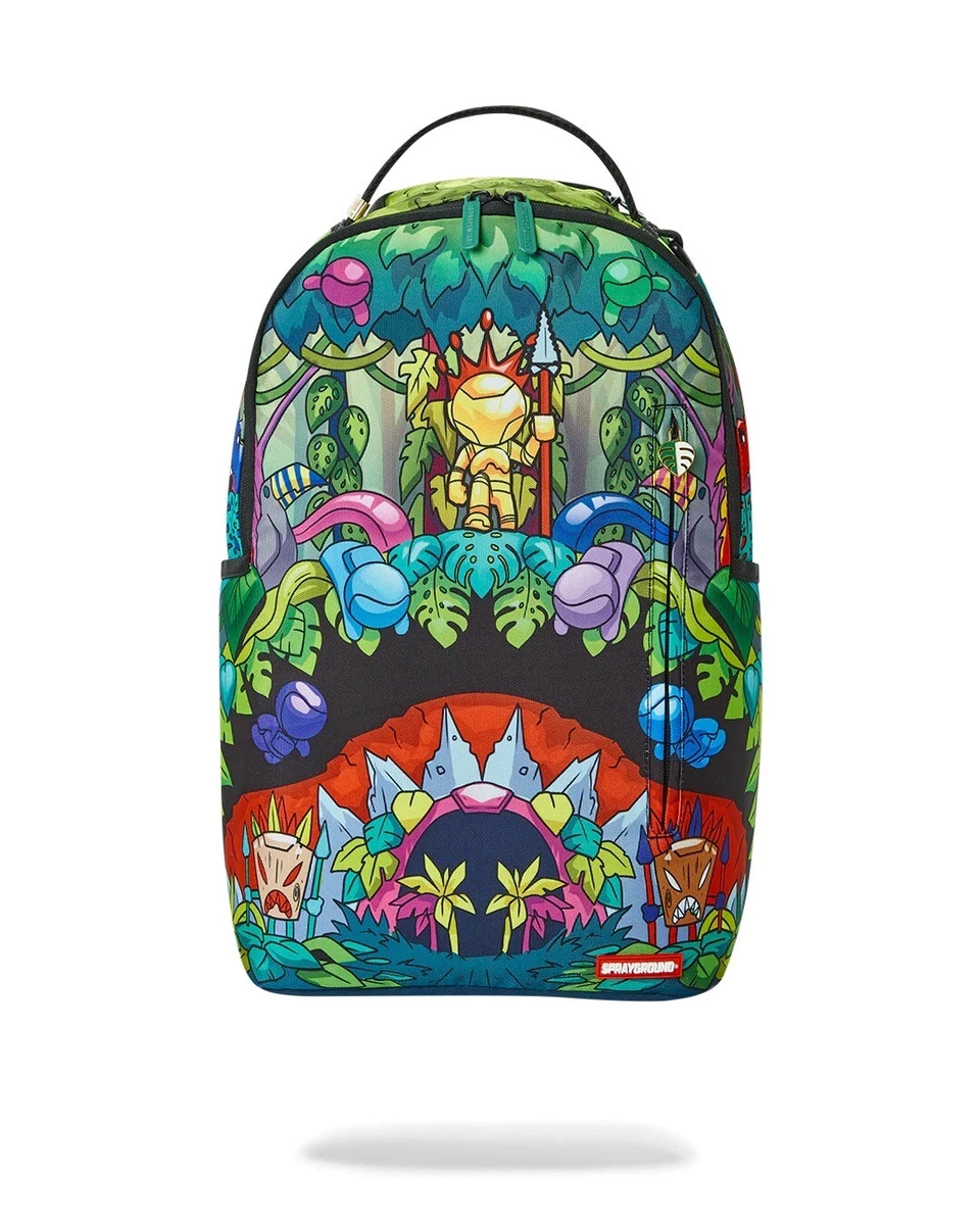 Sprayground Mind Tri Crazy Shark DLXSR Unisex Multicolor Backpack 5410 NWT