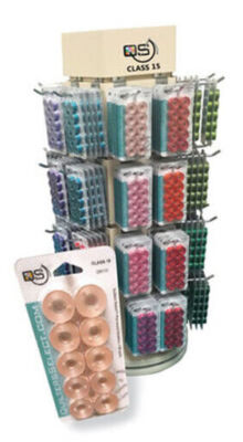 Quilters Select 0800 White Prewound Bobbins for Class 15 Sewing Machines