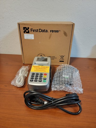 ERSTE DATEN FD100Ti Kreditkarten-Terminal mit Kabeln - GETESTET, OFFENE BOX - Bild 2 von 7