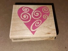 Bold Heart Stampede Rubber Stamp Stampin UP