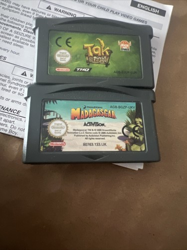 Madagascar & Tak Power Of Juju Nintendo Game Boy Advance Complete Boxed Manual - Picture 5 of 5