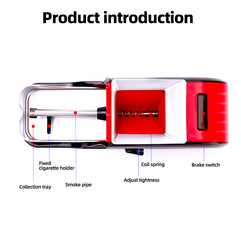 NEW Automatic Cigarette Machine Rolling Tobacco Electric Maker Roller