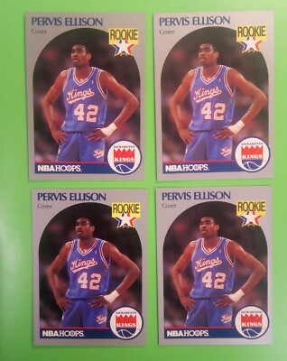 ( Lot Of 4)1990-91 NBA Hoops Pervis Ellison Rookie . Sacramento Kings #257