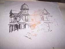 Signed Limited Edition By Peg Humphreys, Old Victorian 17.25" x 15"