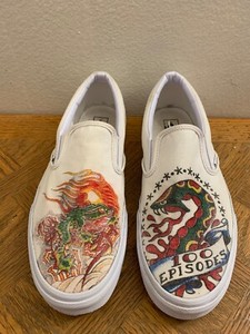 painted slip on vans