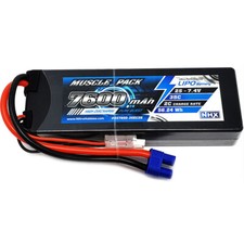 NHX Muscle Pack 2S 7.4V 7600mAh 35C Hard Case Lipo Battery w/ EC3 Connector