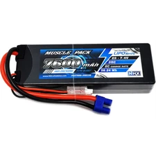 NHX Muscle Pack 2S 7.4V 7600mAh 35C Hard Case Lipo Battery w/ EC3 Connector