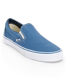 vans slip on blu