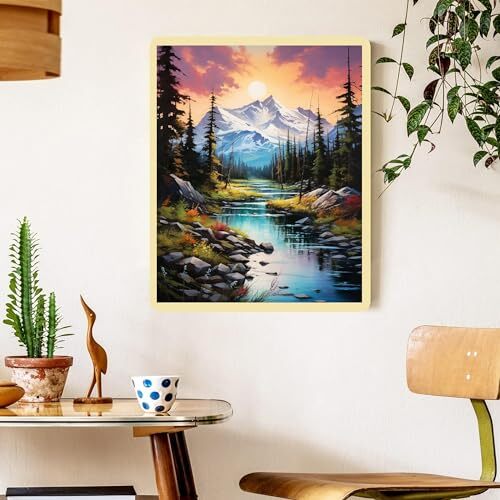 Mountain Paint by Numbers for Adults-Scenery Paint by Number on Canvas MT12060 - Bild 4 von 6