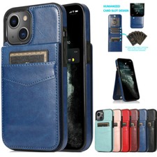 For iPhone 17 16 15 14 13 12 Pro Max XR 8 7 Plus Leather Wallet Stand Case Cover