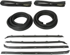 Front Door Window Run Sweep Felts Weatherstrip Seals Kit Set For Chevy Gmc Truck