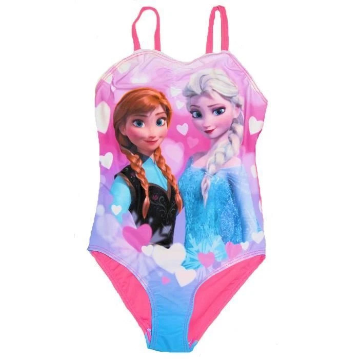 *FROZEN Maillot de bain rose LA REINE DES NEIGES - enfant / fille - 1 pièce - Photo 1/1