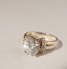 White Round Cut CZ Wedding Women's Solitaire Ring 925 Sterling Silver Sz 5 NICE