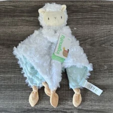 Ingenuity Sheppy Lamb 12" Plush Security Blanket White Green Lovey New NWT