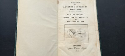 Vincenzo Politi Repertoire antiker syrakusischer Denkmäler 1835 Syrakus Girgent