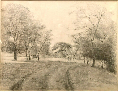Jean-Baptiste Millet drawing Impressionist landscape