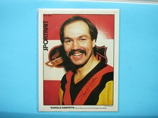 1983/84 VANCOUVER SUN TV TIMES SPORTRAIT PHOTO HAROLD SNEPSTS VANCOUVER CANUCKS