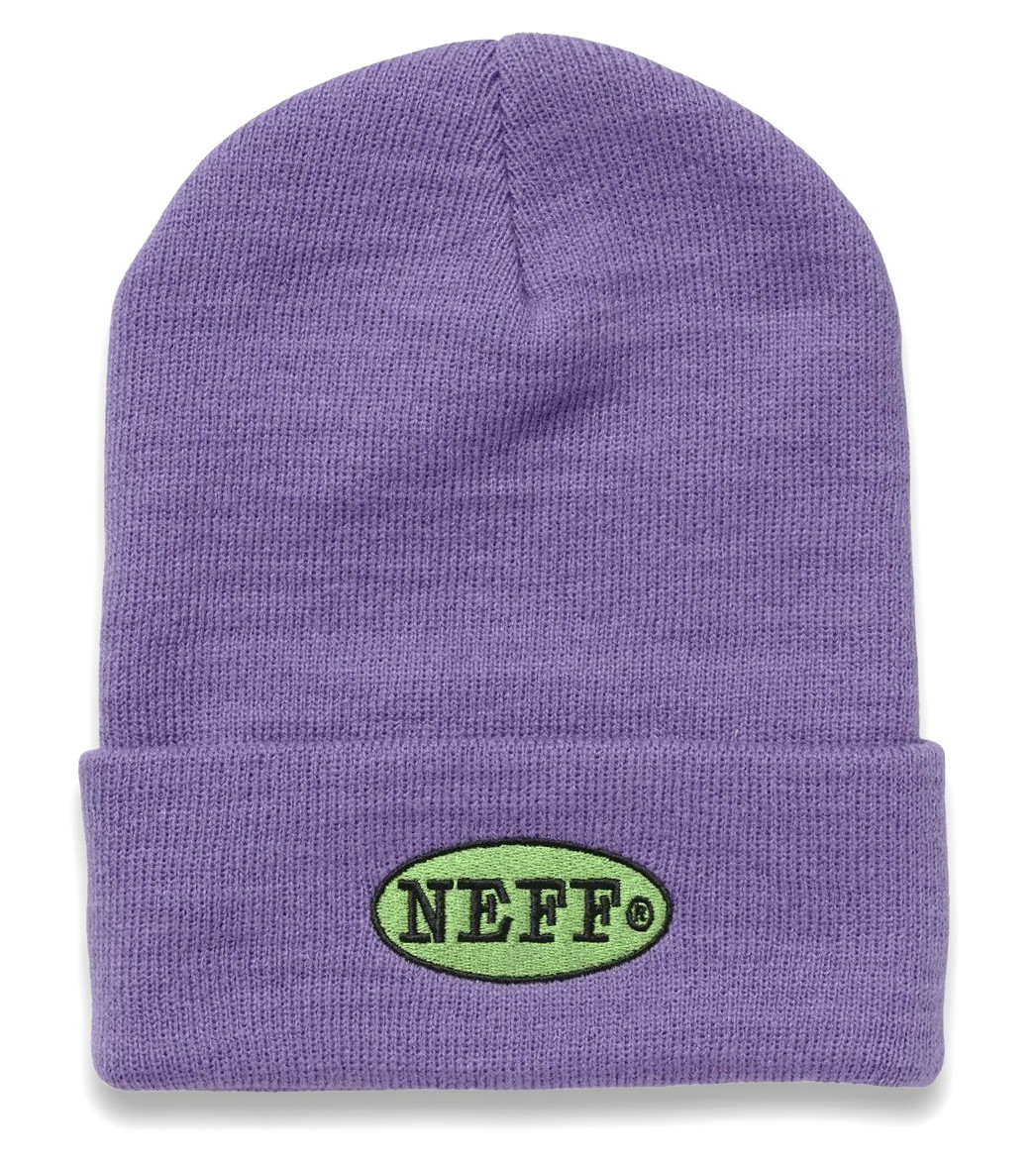 Шапочка с манжетами Neff Truckstop - NWT для взрослых, Один размер, фиолетовая / Многоцветная - #44668-E4