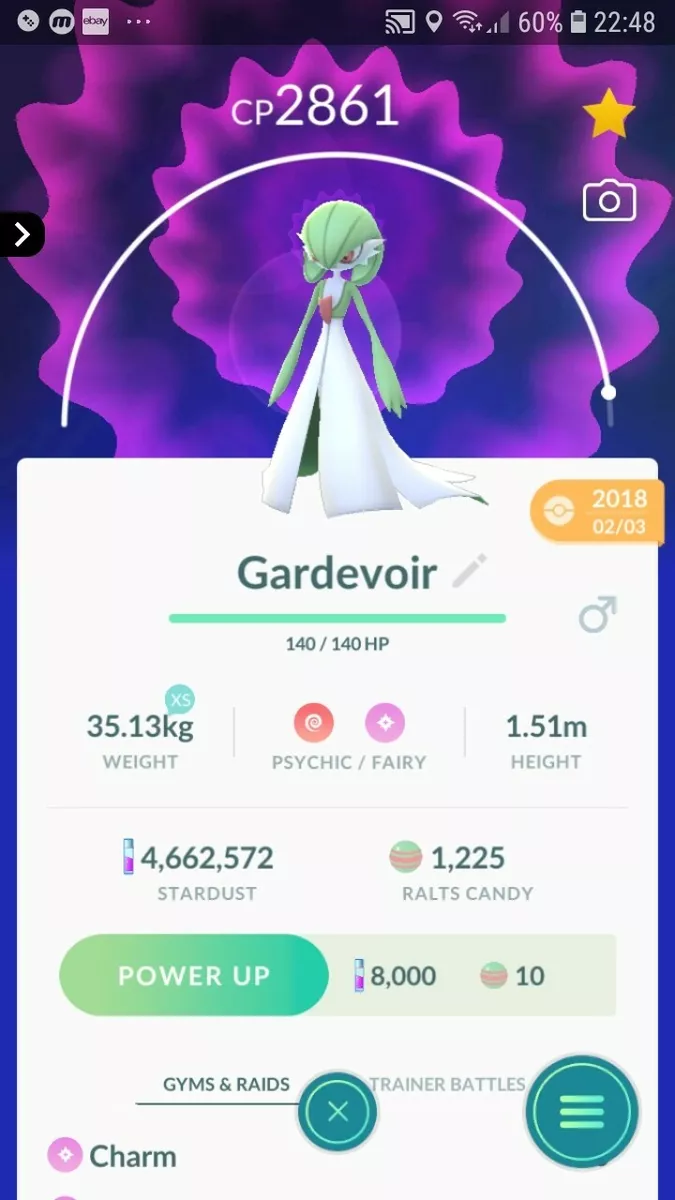 Gardevoir ( Ralts Evolution ) Pokemon Trade Go