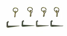 TIE-BACK Tenter Hooks & Pin-on Rings (4-Pack)
