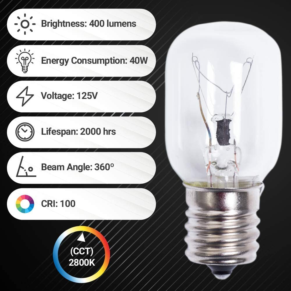 Whirlpool Microwave Light Bulb Kei 125V 40W eBay