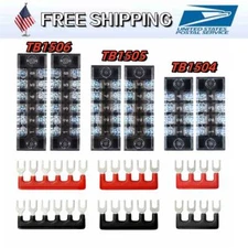 Dual Row 4-6Positions 600V 15A Screw Terminal Block Terminal Barrier Strip US