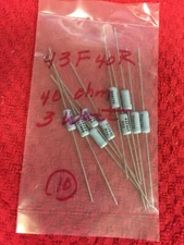 OHMITE 43F40R  	 RES 40 OHM 1% 3W AXIAL  10 PCS