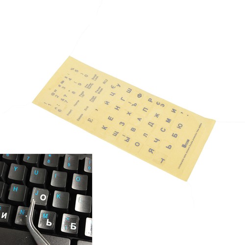 Russian Transparent Keyboard Stickers Letters for Laptop Notebook Computer PC.Z0 - Photo 7/10