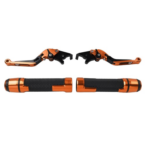 CNC Brake Clutch Levers Handlebar Grips Sets For Honda CB1000R CBR1000RR Orange - Picture 3 of 10