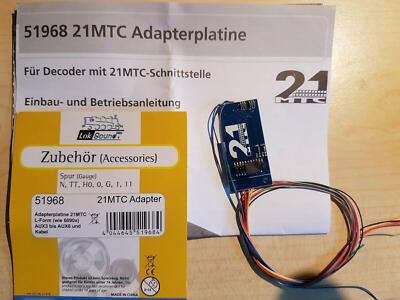 ESU 51968 Adapterplatine 21MTC NEM660 m. Kabelbaum und AUX3 + AUX4 NEU OVP