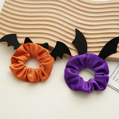 Halloween Funny Hair Scrunchies Velvet Scrunchy Bobbles Elastic Hair Bands DIY - Picture 6 of 25