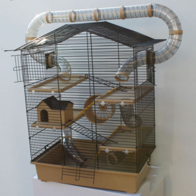CH3 Hamsterburg Hamsterkäfig mit gigantischem Zubehörpaket Mäusekäfig extra Röhr
