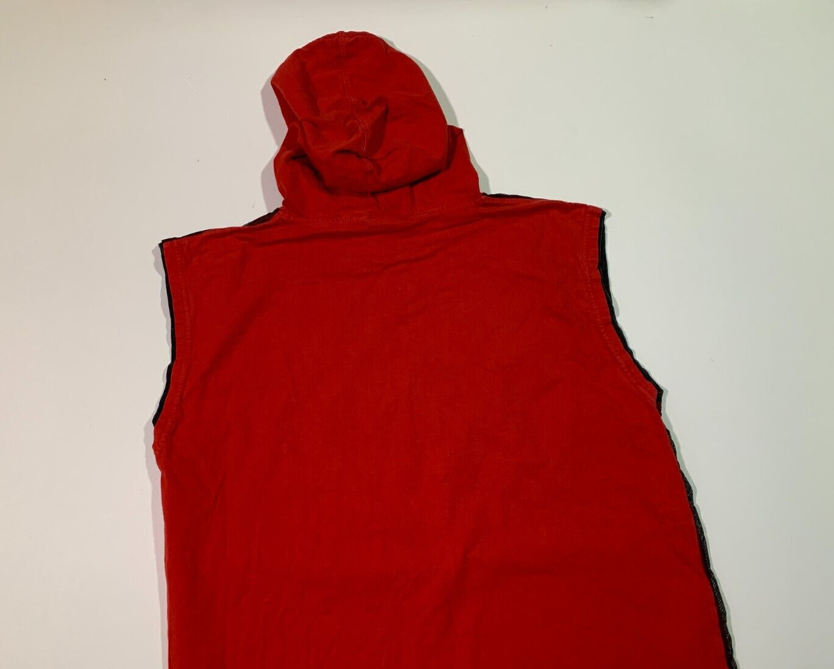 Vintage Sean John Tank Top T-shirt Mesh Hooded Y2k Red